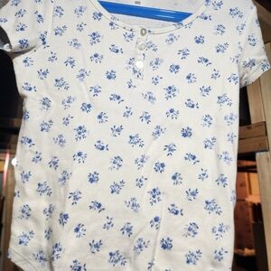 art class Blue Floral Kids Tee